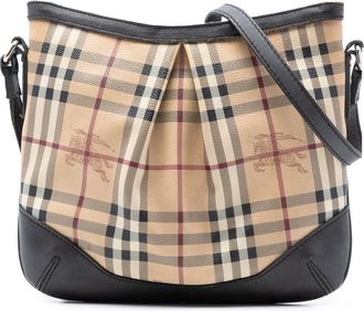 Burberry Pre-owned Burberry Haymarket Check Coated Canvas Hartham Crossbody ITHOLLEA27CAMT