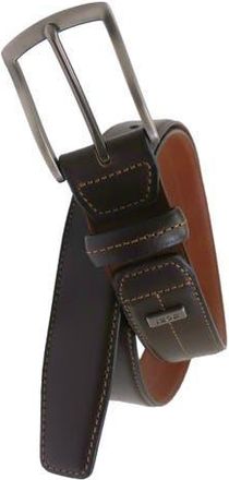 Izod Mens Elastic Power Stretch Leather Belt in Brown at Nordstrom, Size X-Large