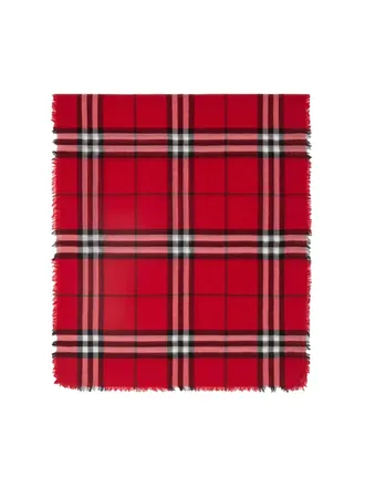 Burberry Womens Scarfs Red Wool