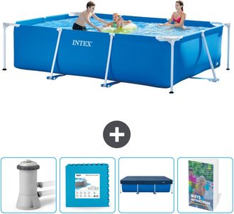 Intex Piscina Con Estructura Rectangular - 300x200x75 Cm - 7-piezas Scb124