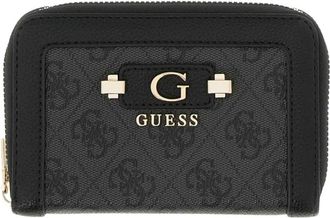 Guess Lindsey SLG Medium Zip Around - Dames - Portefeuilles - Zwart - ONE Size - Accessoires