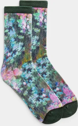 Simons Womens Garden-inspired socks A Tribute to Claude Monet Collection