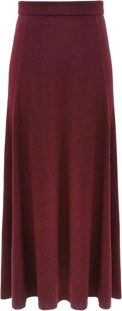 Zimmermann Rebellion Merino Midi Rok - Dames - Midirokken - Rood - L - Wol - Rokken
