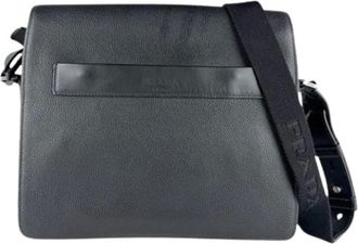Prada Pre-owned Cross Body Bags, male, Black, Size: ONE SIZE Pre-owned Vintage Shoulder Bag