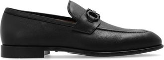 Ferragamo Foster Gancini Leren Loafers - Heren - Loafers - Zwart - 39 1/2 EU - Leer - Schoenen