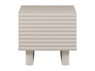 VENTE-UNIQUE.COM Mesita de noche 1 puerta - mdf - beige - ludimawordwrap{70}}