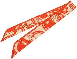 Herm&egrave;s Pre-owned Hermes Brides De Gala Shadow Silk Twilly Scarf Ladies 29755XX7SOTF9ANJ
