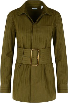 Burberry Green Cotton Mini Dress