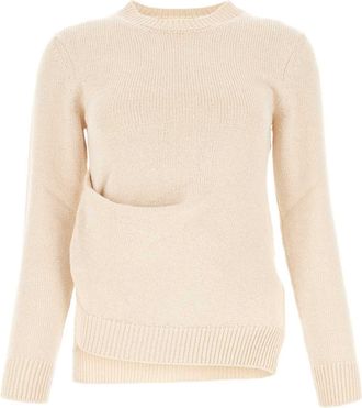 Jil Sander Ivory Cotton Blend Sweater