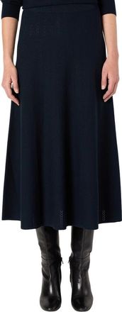 Gerard Darel Bia Knitted Midi Skirt in Navy Blue at Nordstrom, Size Small