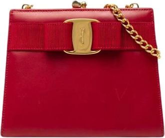 Ferragamo Borsa Pre-owned Kiss Lock Crossbody - - Pre-owned - Donna - Rosso - ONE SIZE