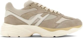 Hogan Beige Lace Up Sneakers