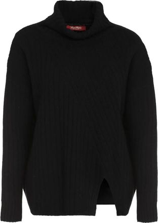 Max Mara Abile Ribbed Turtleneck Sweater - Dames - Coltruien - Zwart - S - Wol - Truien & Vesten
