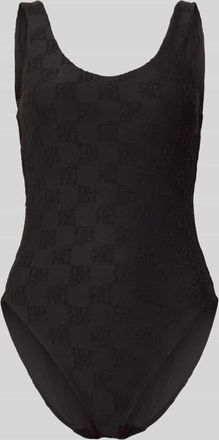 HUGO BOSS Badeanzug mit Allover-Logo-Muster in Black, Gr&ouml;&szlig;e XL
