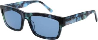 GANT Blauwe Rechthoekige Zonnebril met UV-bescherming - Heren - Zonnebrillen - Blauw - ONE Size - Accessoires
