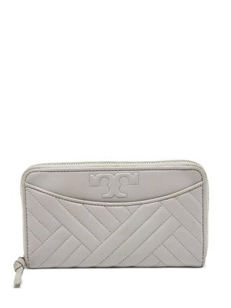 Tory Burch pre-owned Alexa quilted leather wallet - Grey