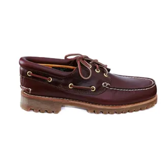 Timberland Scarpa da barca 3 occhielli con suola carrarmato fatta a mano - - Shoes - Uomo - Rosso - 46 EU