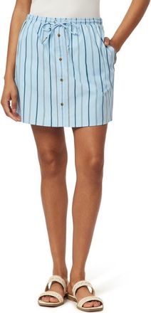 Scotch & Soda Stripe Cotton Blend Miniskirt in Cerulean Multi Pinstripe at Nordstrom Rack, Size X-Small