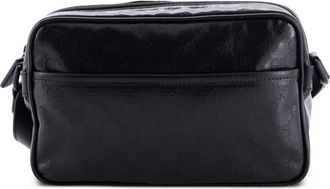 Gucci Front Pocket Camera Bag mini-crossbodytas met kristallen en GG gecoat canvas - Zwart