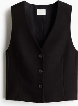 H&M Short Waistcoat in Black at Nordstrom, Size Xx-Large