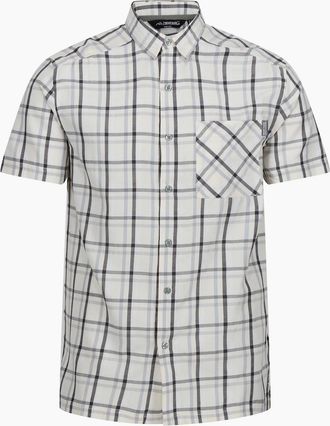 Regatta Mens Regatta Mens Mindano VIII Checked Short-Sleeved Shirt - White - Size: 40/Regular