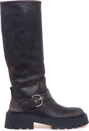 Vic Mati&eacute; Schoenen, Dames, Zwart, 40 EU, Leer, Biker Boot