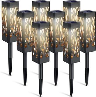 OEM Luces Solares Para Jard&iacute;n, 6 Faroles Solares Decorativos Para Jard&iacute;n Con Luz Blanca C&aacute;lida, Impermeables Ip65, Con Encendido/apagado Autom&aacute;tico Para P