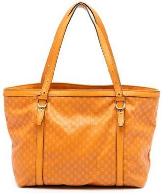 Gucci Pre-owned Nice Tote Bag - Dames - Vintage Shopper - Oranje - ONE Size - Leer - Vintage