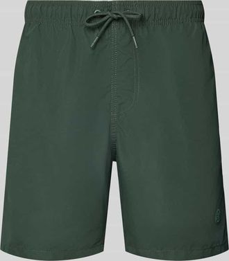 Shiwi Badehose mit Label-Patch Modell Mike in Dunkelgruen, Gr&ouml;&szlig;e XXL