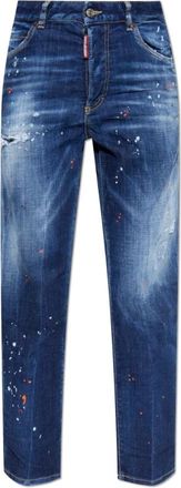Dsquared2 Jeans Boston - Dames - Regular Fit Jeans - Blauw - XS - Katoen - Jeans