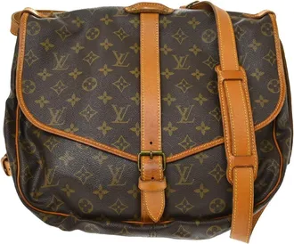 Louis Vuitton Saumur Monogram Canvas Brown Canvas Handbag (Pre-Owned)