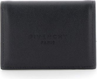 Givenchy Kaarthouder met Logo in Reli&euml;f - Heren - Portefeuilles - Zwart - ONE Size - Leer - Accessoires