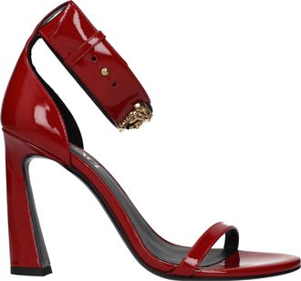Versace Mujers Sandalias Charol Rojo