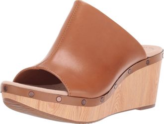 Clarks Womens Annadel Molly Wedge Sandal, Tan Leather, 8 UK