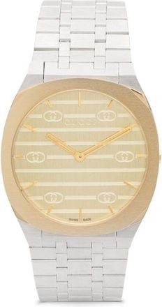 Gucci Gucci 25H 38mm - unisex - 18kt Gold Plated Steel/Sapphire Glass/stainless steel - One Size