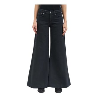 Dondup Wide Jeans, female, Black, Size: W29 Pantalone in Denim Wide Leg Marlen