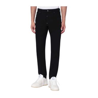 Dsquared2 Slim-fit Jeans, male, Black, Size: 2XL Black Slim Skater Jeans