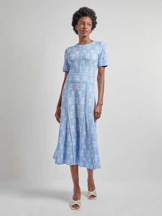 Misook Fit & Flare Intarsia Knit Dress - Modern Fit