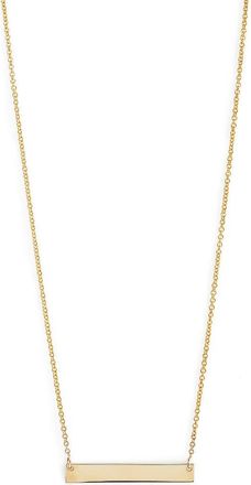 Bony Levy 14K Gold Bar Pendant Necklace in Yellow Gold at Nordstrom