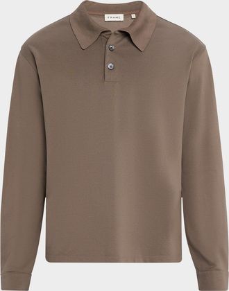 Frame Denim Mens Light Pique Polo Shirt