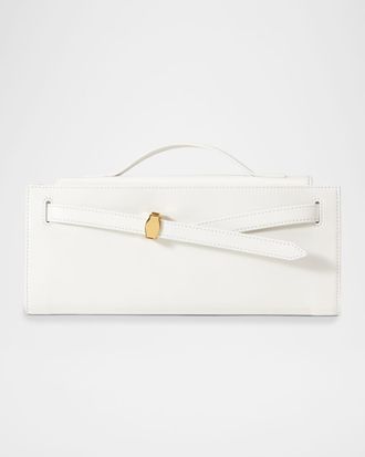 Veronica Beard Dash Belted Leather Clutch Bag