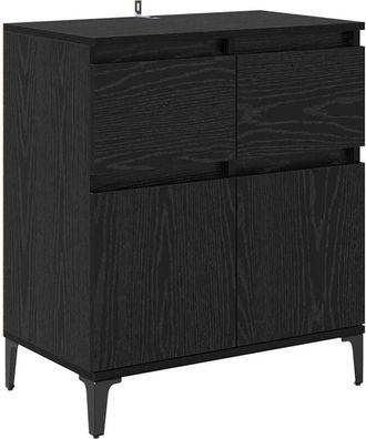 vidaXL Sideboard Black Oak 60 x 35 x 70 cm Engineered Wood and Iron vidaXL