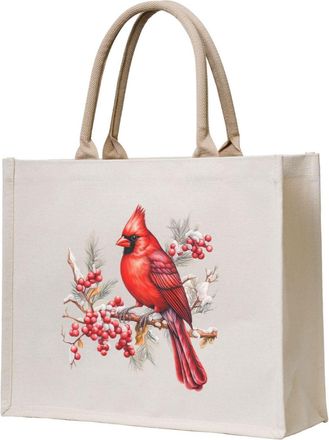 Generic Bird Lover Canvas Tote Bag For Sewers & Knitters, Sewing Theme Reusable Grocery Bag, Funny Crafting Gift For Women, Large Capacity Canvas Shoulder Bag