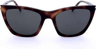Saint Laurent Grey Cat Eye Ladies Sunglasses SL 214 KATE THIN 003 55