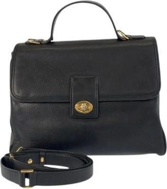 Gucci Pre-owned Handbags, female, Black, Size: ONE SIZE Pre-owned Old Leather 2way Bag