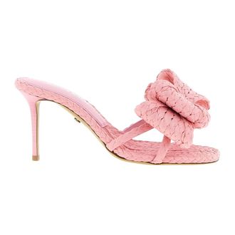 Mach & Mach Le Cadeau 85 Mules - female - MACH & MACH - Heeled Mules - Pink - 6 UK - Shoes