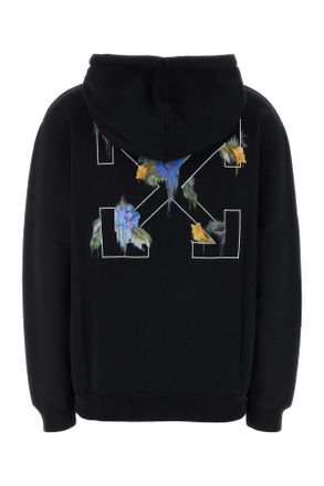 Off-white Womens Arrow Hoodie Black Cotton Hoodies