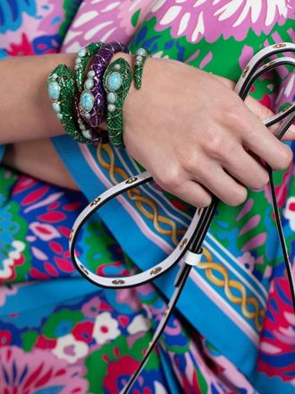 Aquazzura Serpente bangle bracelet - Verde