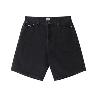Obey Heren, Korte broeken, Zwart, Maat: W26 Denim