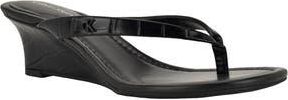 Calvin Klein Maggy Wedge Slide Sandal in Black at Nordstrom Rack, Size 9.5